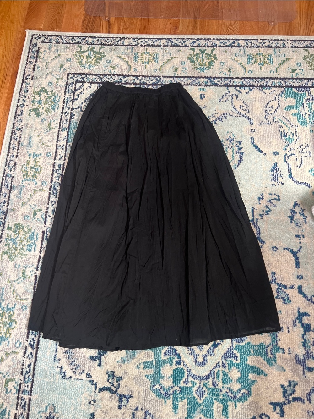 Magaschoni Classic Black A-Line Maxi Skirt